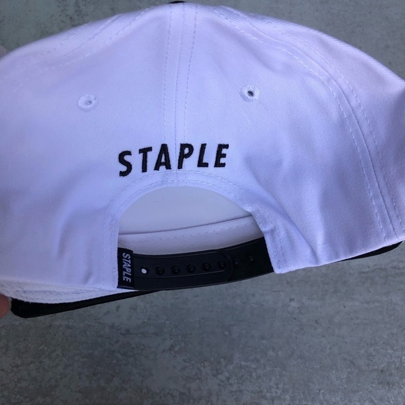 Staple SnapBack Cap White Multicolored Embroidered Hat One Size - Picture 3 of 7